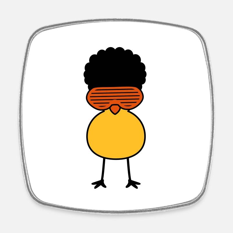 Funky Chick - Viereckiger Kühlschrankmagnet - Weiß