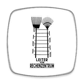 LEITER VOM RECHENZENTRUM - Viereckiger Kühlschrankmagnet - Weiß - Vorne