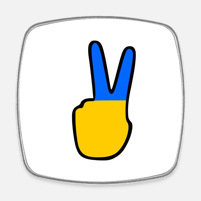 Ukraine - Square fridge magnet - white