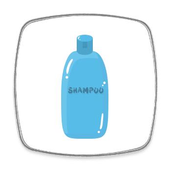Shampoo - Viereckiger Kühlschrankmagnet - Weiß - Vorne