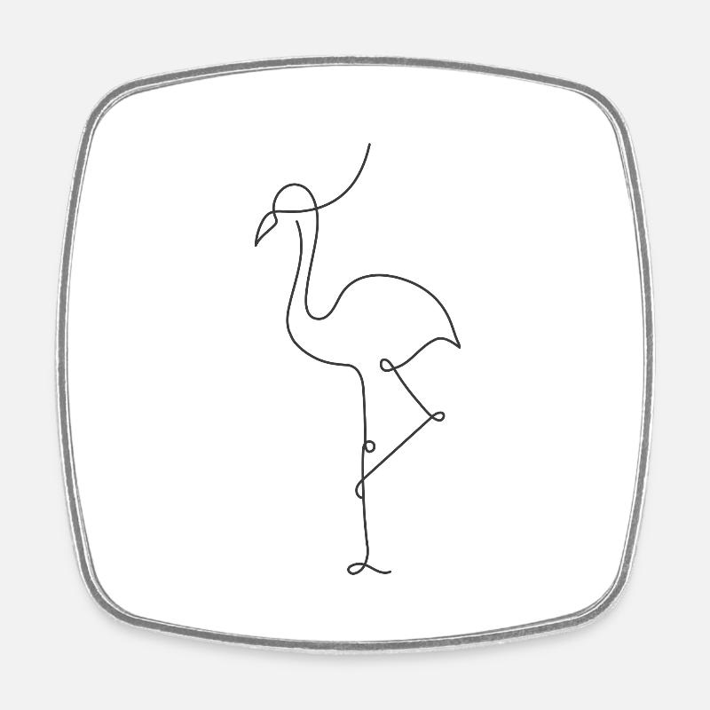 Storch - Viereckiger Kühlschrankmagnet - Weiß