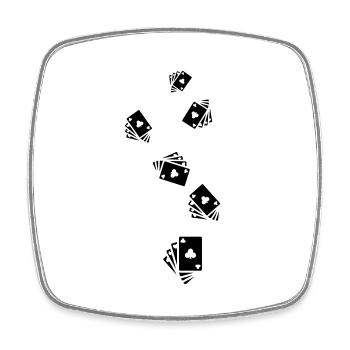 Icône de carte - Magnet carré - blanc - Devant