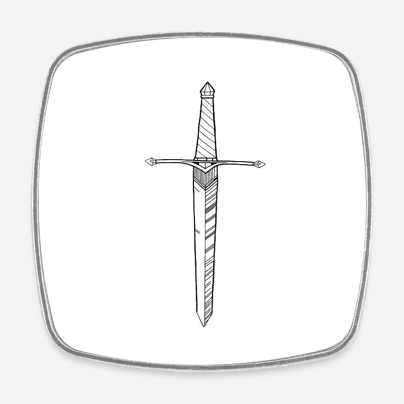 Dagger - Viereckiger Kühlschrankmagnet - Weiß