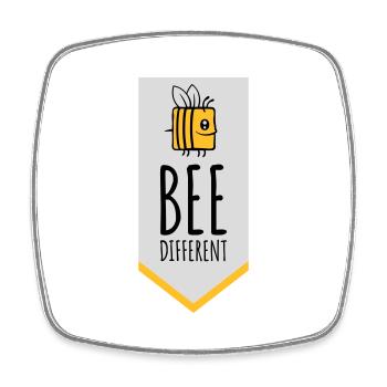 bee citation différente - Magnet carré - blanc - Devant