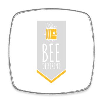 bee citation différente - Magnet carré - blanc - Devant