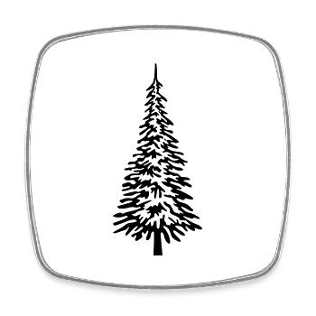 Christmas tree full - Square fridge magnet - white - Front
