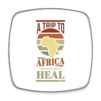 Urlaub in Afrika - Viereckiger Kühlschrankmagnet - Weiß - Vorne
