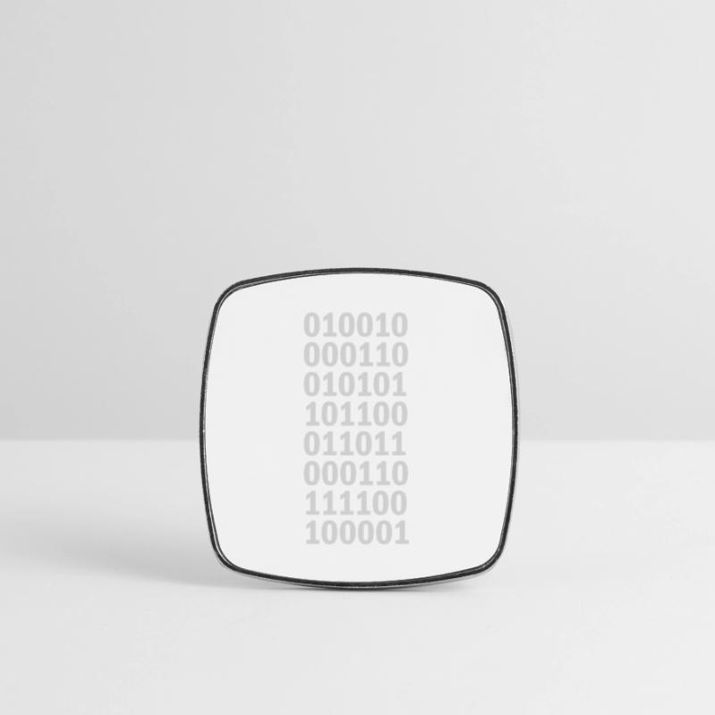 Langage de programme de code binaire Magnet carré