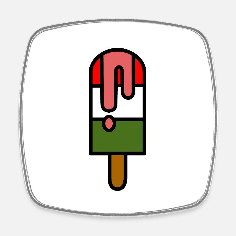 Lolly pop - Magnet carré - blanc