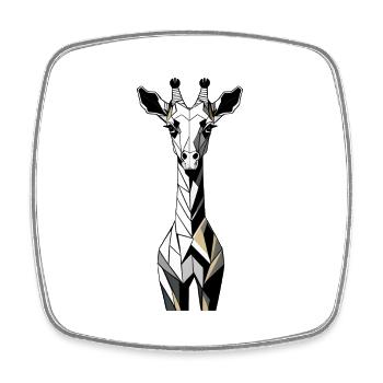Girafe géométrique - Magnet carré - blanc - Devant