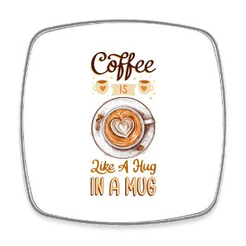 Kaffee Kaffeeliebhaber Kaffeetasse Barista Getränk - Viereckiger Kühlschrankmagnet - Weiß - Vorne