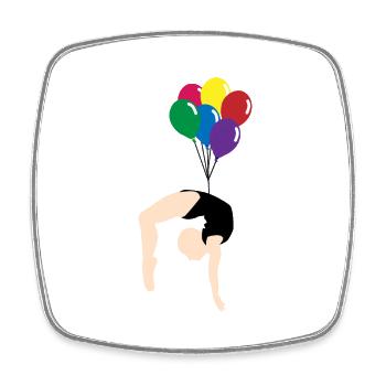 Luftballon - Viereckiger Kühlschrankmagnet - Weiß - Vorne
