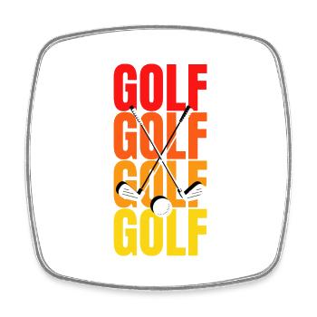 Golf Art: Vibration of the Golf Club - Square fridge magnet - white - Front