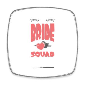 Bride Squad 2023 Team Heart - Square fridge magnet - white - Front