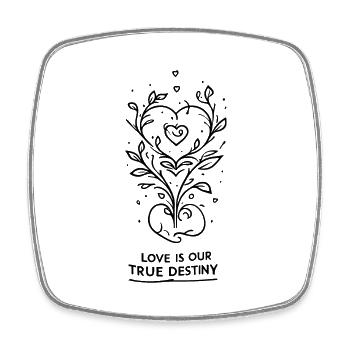 Love is our True Destiny - Square fridge magnet - white - Front