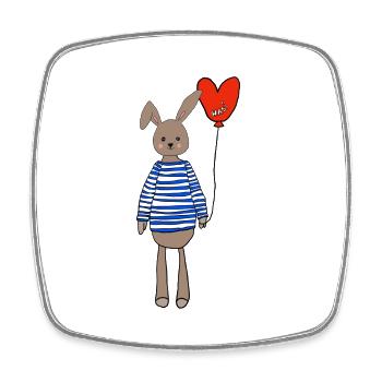 ostern Osterhase - Viereckiger Kühlschrankmagnet - Weiß - Vorne