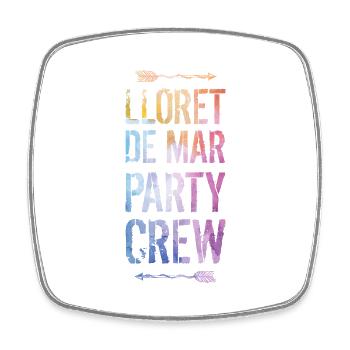 Lloret De Mar Party Crew Dire - Magnet carré - blanc - Devant