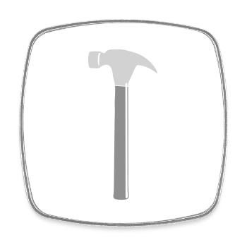 Tool Hammer - Square fridge magnet - white - Front