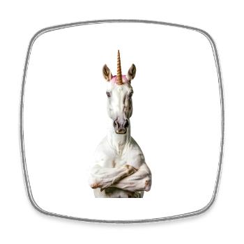 Einhorn - Viereckiger Kühlschrankmagnet - Weiß - Vorne