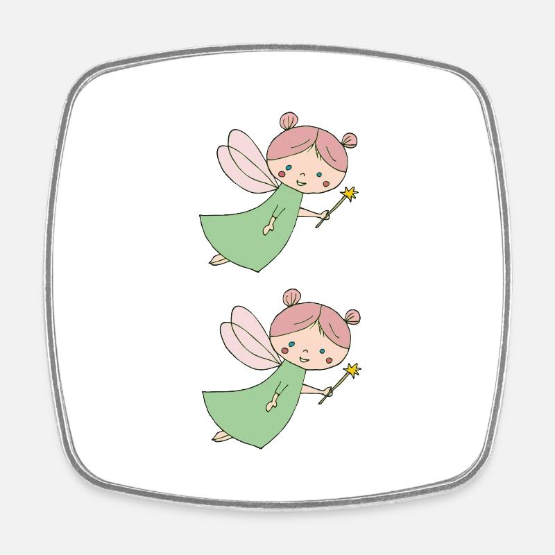 Fee double - Square fridge magnet - white
