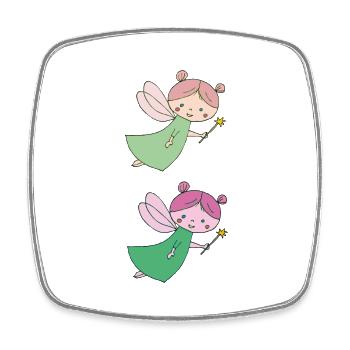 Fee double 2 - Square fridge magnet - white - Front