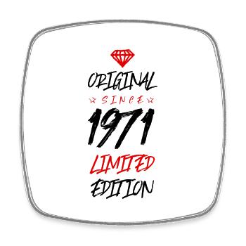 1971 limited edition - Viereckiger Kühlschrankmagnet - Weiß - Vorne
