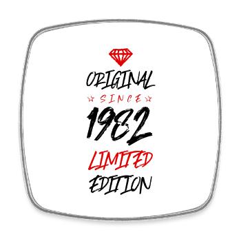 1982 limited edition - Viereckiger Kühlschrankmagnet - Weiß - Vorne