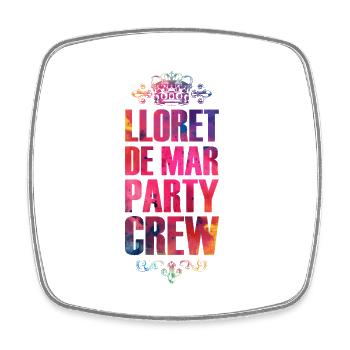 Lloret De Mar Party Crew Colorful Holiday - Square fridge magnet - white - Front