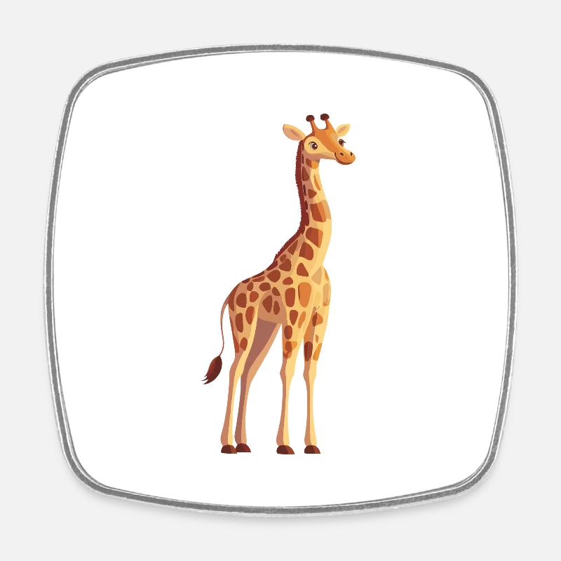 Giraffe - Square fridge magnet - white
