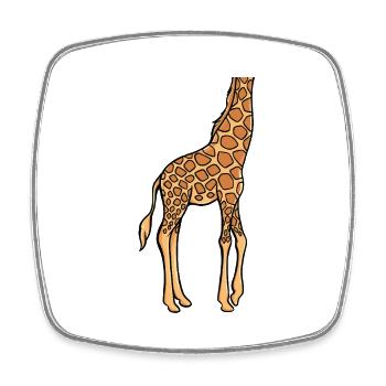 Drôle de costume girafe sans tête - Magnet carré - blanc - Devant