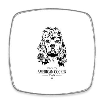 American Cocker Dad Hunde Cocker Spaniel Wilsigns - Viereckiger Kühlschrankmagnet - Weiß - Vorne