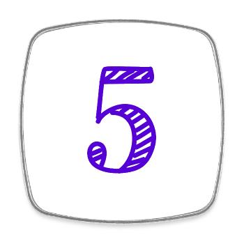 5 YEARS. 5TH ANNIVERSARY. BIRTHDAY 5 YEARS. FIVE - Square fridge magnet - white - Front