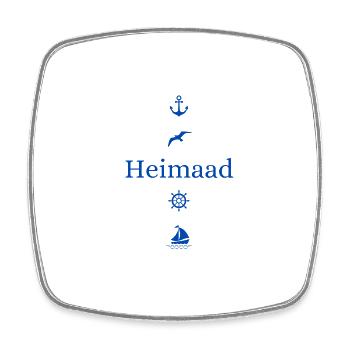 Heimaad - Viereckiger Kühlschrankmagnet - Weiß - Vorne