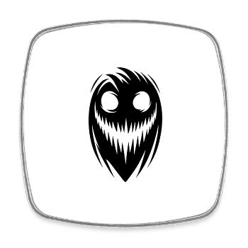 Spooky Halloween Kids Ghost Party - Square fridge magnet - white - Front