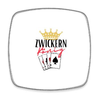 Pinch King - Square fridge magnet - white - Front