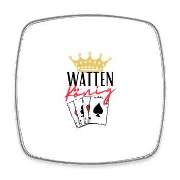 Watten König - Viereckiger Kühlschrankmagnet - Weiß - Vorne