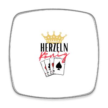 Hearts King - Square fridge magnet - white - Front