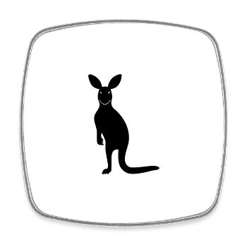 kangaroo - Square fridge magnet - white - Front