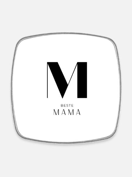 beste Mama - Viereckiger Kühlschrankmagnet - Weiß