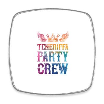 Teneriffa Party Crew Spruch - Viereckiger Kühlschrankmagnet - Weiß - Vorne