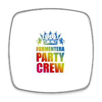 Formentera Party Crew Saying - Square fridge magnet - white - Front