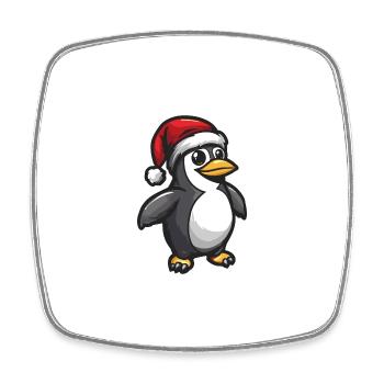 Noël pingouin - Magnet carré - blanc - Devant