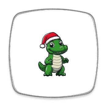 Alligator Weihnachten Noël - Magnet carré - blanc - Devant