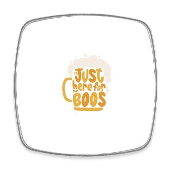 Im just Here For The Boos Ghost Funny Men Women - Square fridge magnet - white - Front