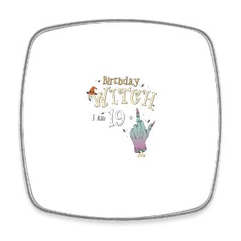 Sorcière drôle Halloween HallowQueen 20e anniversaire - Magnet carré - blanc - Devant
