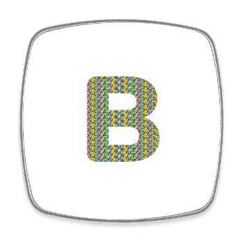 Colorful Heart B Design – Unique & Stylish! - Square fridge magnet - white - Front