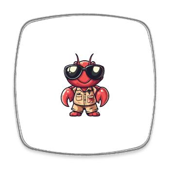Homard Écrevisses Cool Summer - Magnet carré - blanc - Devant