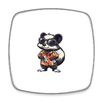 Skunk Comic Holiday - Magnet carré - blanc - Devant