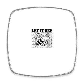 Let it Bee - Viereckiger Kühlschrankmagnet - Weiß - Vorne