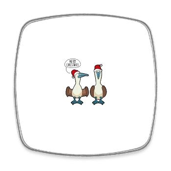 Merry Christmas Blue-footed - Square fridge magnet - white - Front